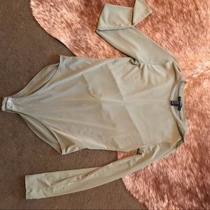 Camp green long sleeve body suit